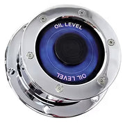 Chrome Plated Billet Aluminum Front Oil Cap Covers for 5-1/2" Bolt Pattern for BUD WHEELS & LARGE BOLT PATTERNS 1994 & Older (Choose Window Color) Blue Gray