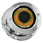 Chrome Plated Billet Aluminum Front Oil Cap Covers for 5-1/2" Bolt Pattern for BUD WHEELS & LARGE BOLT PATTERNS 1994 & Older (Choose Window Color) Orange Gray