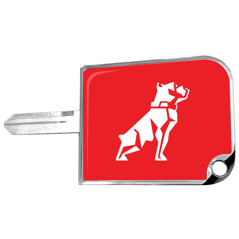 CK-SKC1-M2-6340 rectangular big key cover, Mack bulldog logo, red