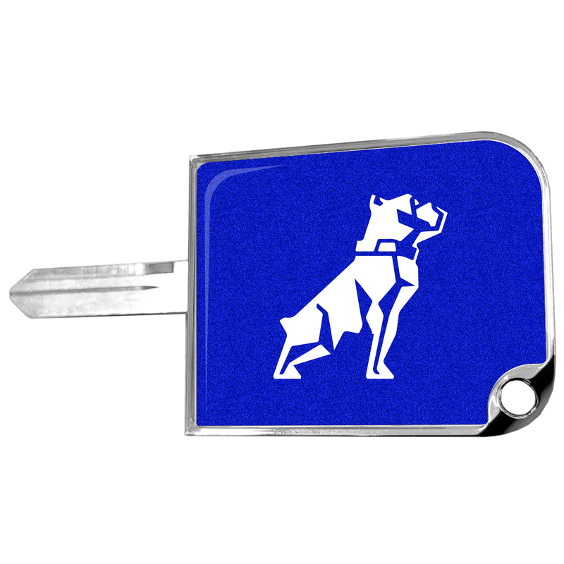 CK-SKC1-M2-7747 rectangular big key cover, Mack bulldog logo, blue