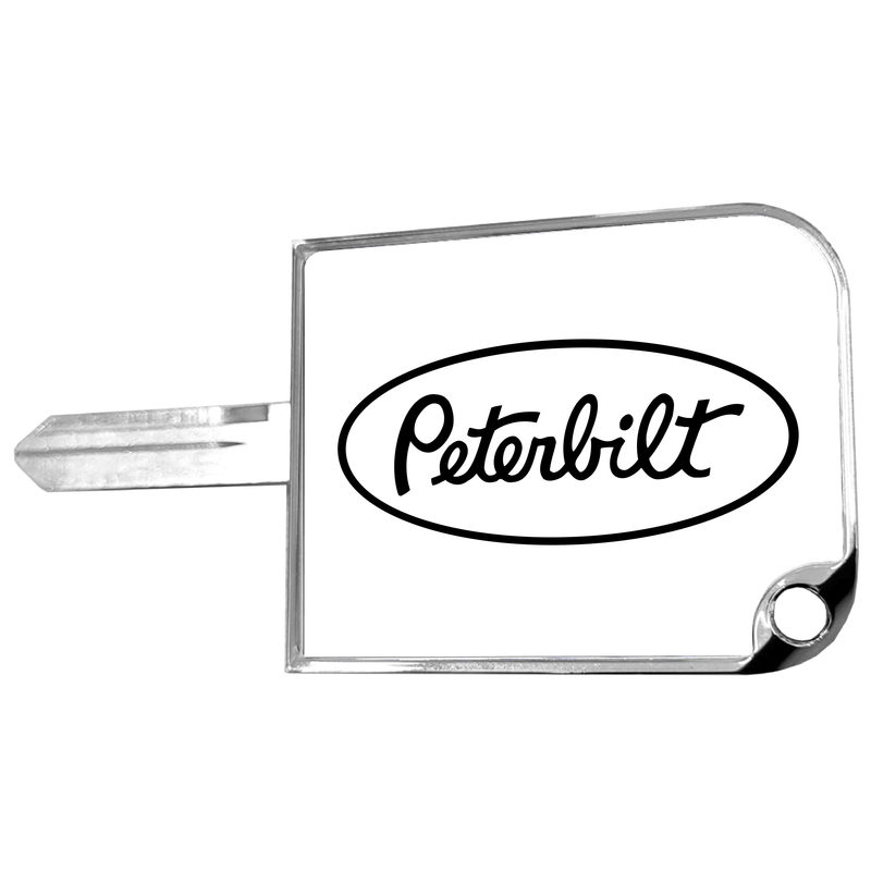 CK-SKC1-P1-108 rectangular big key cover, Peterbilt oval logo, white