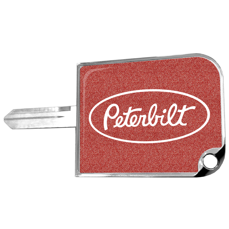CK-SKC1-P1-5781 rectangular big key cover, Peterbilt oval logo, metallic red