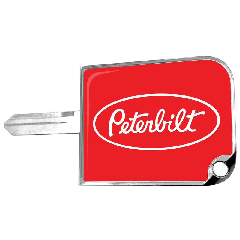 CK-SKC1-P1-6340 rectangular big key cover, Peterbilt oval logo, red