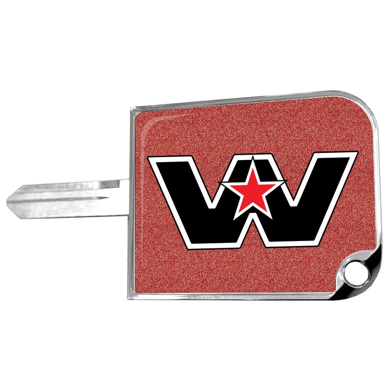 CK-SKC1-WS-5781 rectangular big key cover, Western Star logo, metallic red