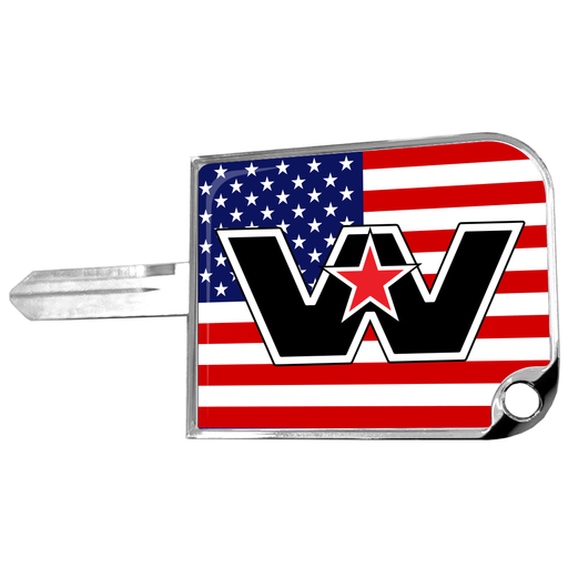 CK-SKC1-WS-USA rectangular big key cover, Western Star logo, US flag