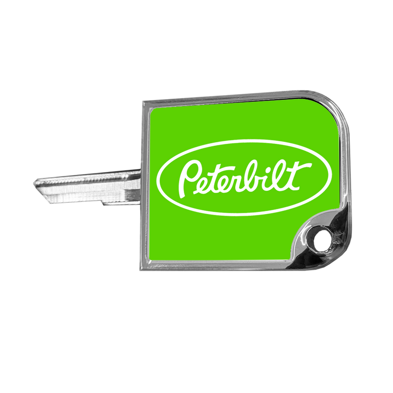 CK-SKC2-P1-734 rectangular small key cover, Peterbilt oval logo, green
