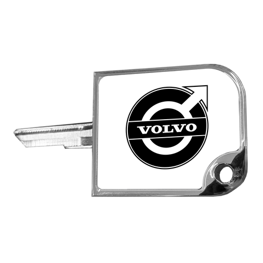 Volvo rectangular small key cover in white, SKU CK-SKC2-V-108