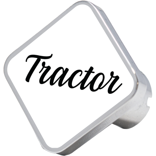 CK-TRACTOR-108 tractor square knob, white