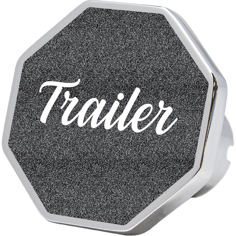 CK-TRAILER-5778 trailer octagon knob, metallic black