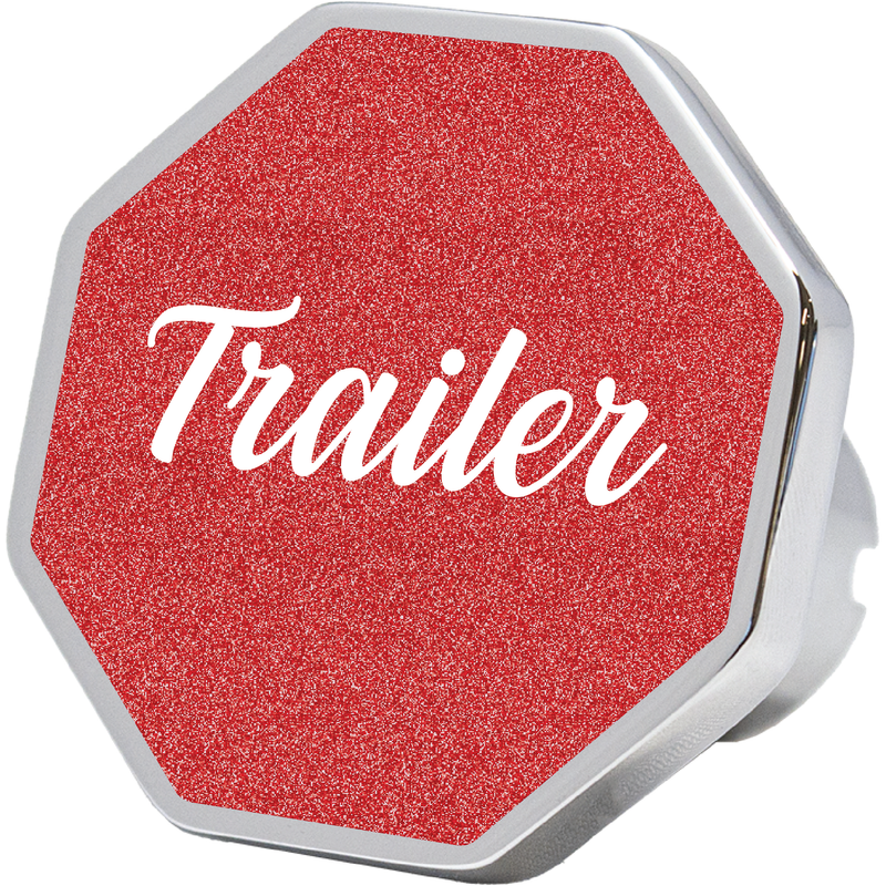 CK-TRAILER-5781 trailer octagon knob, metallic red