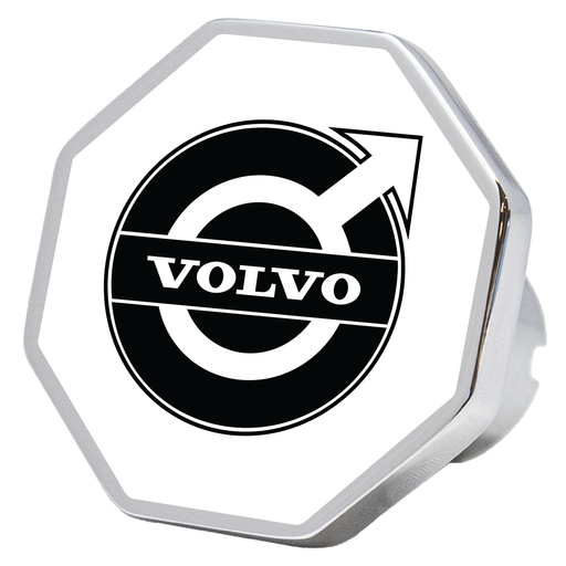 CK-VOLVO-O-108 Volvo logo octagon knob, white