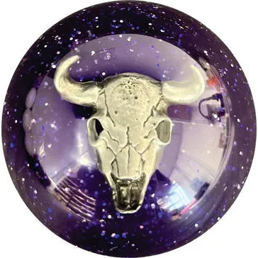 Dark Slate Gray Cow Skull Brake Knobs (5/8"-11 female threads) brake knob Purple Glitter