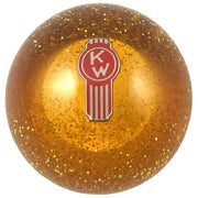 Kenworth Emblem Shift Knobs (1/2"-13 female threads) Twisted Shifterz (Choose Color) SHIFTER Amber Glitter Crooked Sienna