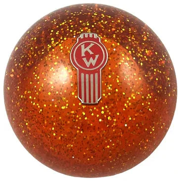 Kenworth Emblem Shift Knobs (1/2"-13 female threads) Twisted Shifterz (Choose Color) SHIFTER Orange Glitter Crooked Sienna