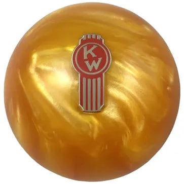 Kenworth Emblem Shift Knobs (1/2"-13 female threads) Twisted Shifterz (Choose Color) SHIFTER Amber Pearl Crooked Dark Goldenrod