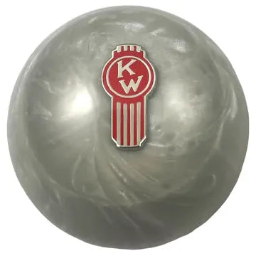 Slate Gray Kenworth Emblem Shift Knobs (1/2"-13 female threads) SHIFTER Gray Pearl Crooked