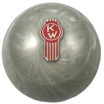 Slate Gray Kenworth Emblem Brake Knobs (5/8"-11 female threads) brake knob Gray Pearl Crooked
