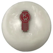 Kenworth Emblem Shift Knobs (1/2"-13 female threads) Twisted Shifterz (Choose Color) SHIFTER White Pearl Crooked Gray