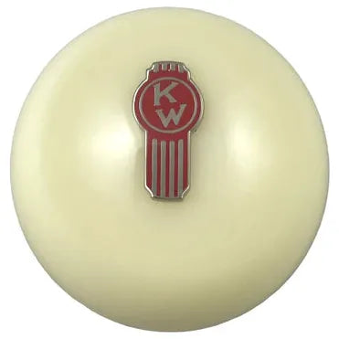 Kenworth Emblem Shift Knobs (1/2"-13 female threads) Twisted Shifterz (Choose Color) SHIFTER Ivory Crooked Pale Goldenrod