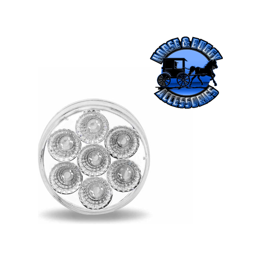 Light Gray 2" Round Trux Dual Revolution LEDs (Choose Color and Style) 2" ROUND Amber to Blue - 7 Diodes,Amber to Green - 7 Diodes,Amber to Purple - 7 Diodes,Amber to Red - 7 Diodes,Red to Blue - 7 Diodes,Red to Green - 7 Diodes,Red to Purple - 7 Diodes,Red to White - 7 Diodes,Amber to White Flatline - 9 Diodes,Red to Blue Flatline - 9 Diodes