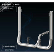 DP-KW945-DR70055CP 7'' EXHAUST KIT W/ 45'' BOX (OEM 1271) 55'' SPOOLS & CLAMPS (1982+) Black