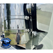 Kenworth front air cleaner brackets (1 Watermelon at bottom) (Sold in pairs) #ss-1727 Gray