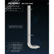 #KRP-50052CP Dynaflex 5'' EXHAUST KIT W/ 52'' SPOOLS & PETE PICKETT ELBOWS (87-03) EXHAUST Black