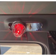 #1020 Peterbilt 579 above door dome light plate 2012+ (1) watermelon light hole (1) toggle switch hole stainless 304 Dark Olive Green