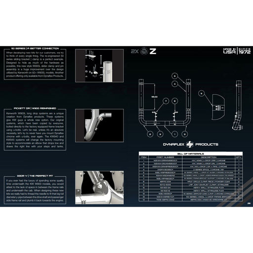 Black DP-KW945-DR70055CP 7'' EXHAUST KIT W/ 45'' BOX (OEM 1271) 55'' SPOOLS & CLAMPS (1982+)