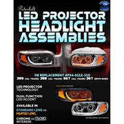 Peterbilt 389 Trux headlights (Choose style and Color) dot approved (ALL LED) PETERBILT Heated / Chrome / Driver's Side,Heated / Chrome / Passenger's Side,Heated / Black / Driver's Side,Heated / Black / Passenger's Side,Standard / Chrome / Driver's Side,Standard / Chrome / Passenger's Side,Standard / Black / Driver's Side,Standard / Black / Passenger's Side Light Gray