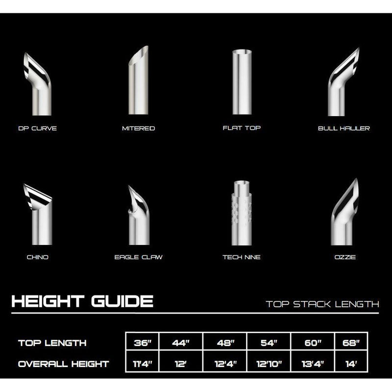 #KDROG-5CP PETERBILT 359 | 379 | 389G | OG OLD SCHOOL KIT (w/ 5" chrome y pipe) 10" mufflers (s.s. shields) EXHAUST Black