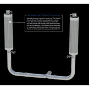 #KDROG-5CP PETERBILT 359 | 379 | 389G | OG OLD SCHOOL KIT (w/ 5" chrome y pipe) 10" mufflers (s.s. shields) EXHAUST Dark Gray