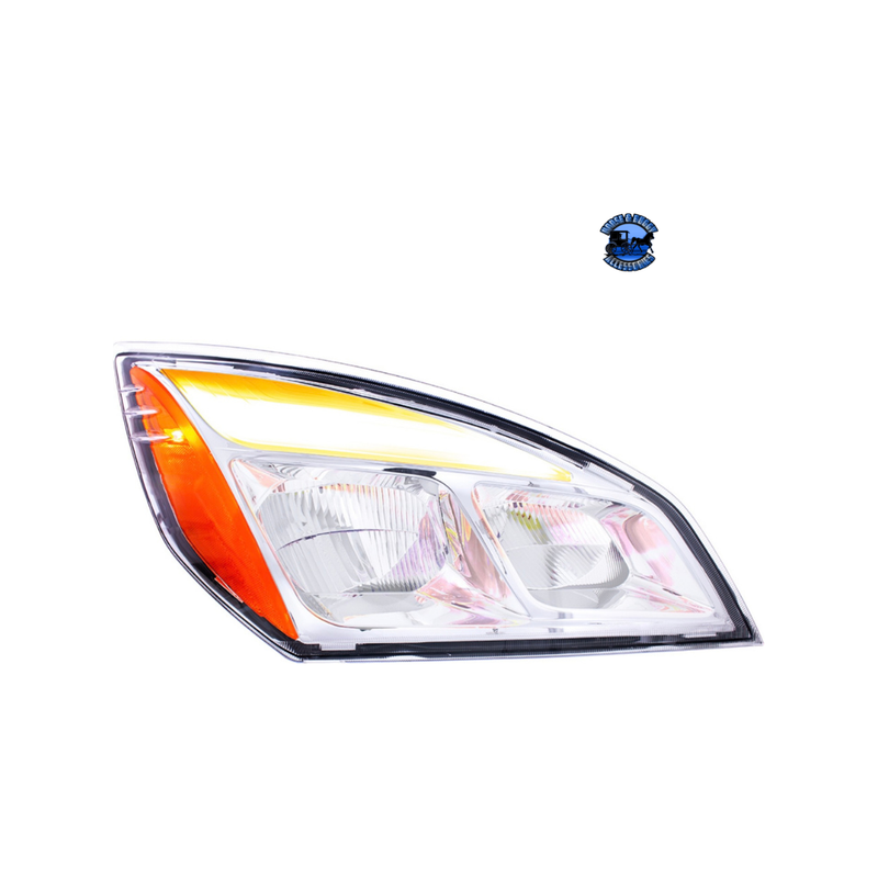 CHROME LED HEADLIGHT FOR 2018-2023 FREIGHTLINER CASCADIA - PAIR (Choose Color) (Choose Side) HEADLIGHT Chrome / Driver's Side,Chrome / Passenger's Side,Black / Driver's Side,Black / Passenger's Side Lavender