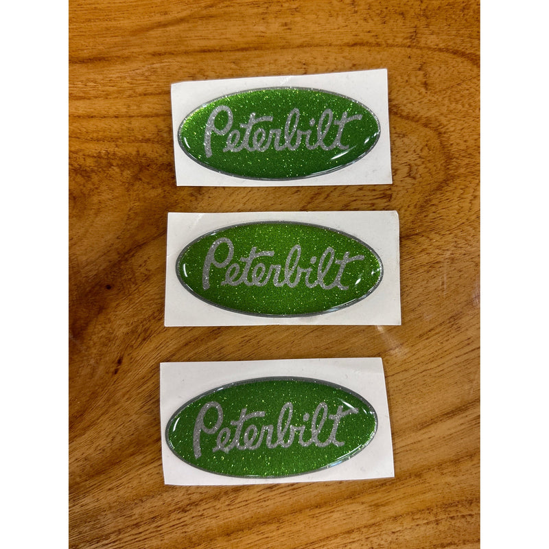 PETE PEDAL DECAL FOR CUSTOM PEDALS (SYNENERGYGREEN/CHROME) SOLD AS A SET OF 3