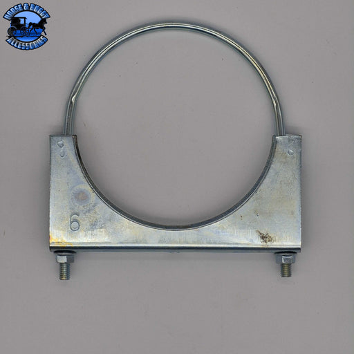 DP-46-600Z Saddle Clamp - Welded Saddle - Flat Ubolt - Zinc Light Slate Gray