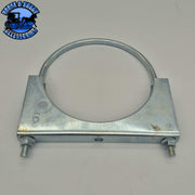 DP-46-600Z Saddle Clamp - Welded Saddle - Flat Ubolt - Zinc Dark Gray