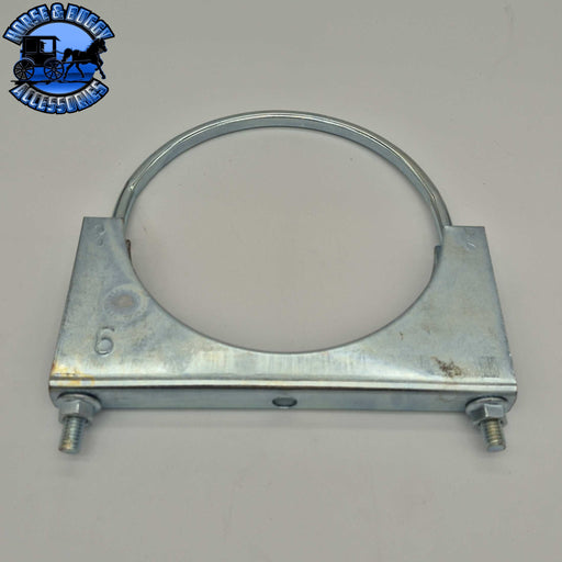 DP-46-600Z Saddle Clamp - Welded Saddle - Flat Ubolt - Zinc Dark Gray