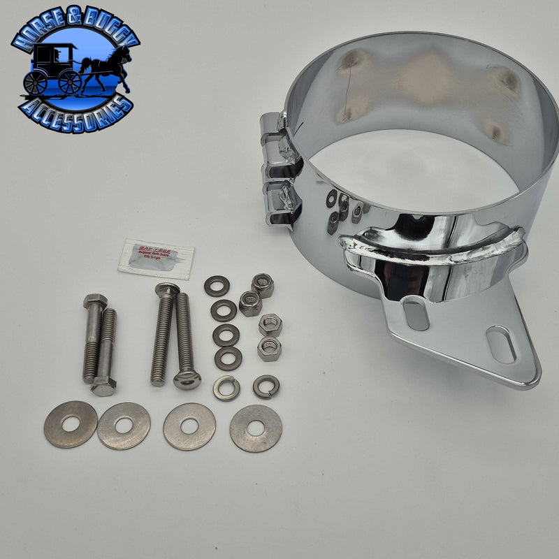 DP-50BJ-APB700SCP 7'' PETE EXHAUST CLAMP W/ANGLED BRACKET Dark Gray