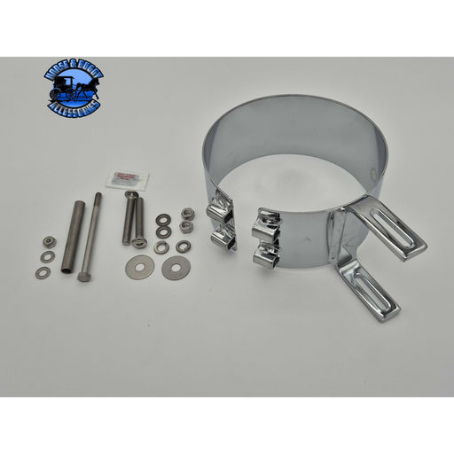 #50BJ-KWW500SCP Dynaflex 5'' Kenworth (slider) aero cabs exhaust clamp EXHAUST CLAMP Dark Gray