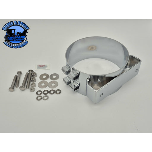 DP-50BJ-UB600SCP 6'' UNIVERSAL EXHAUST CLAMPS; CHROME 304 S.S. Gray