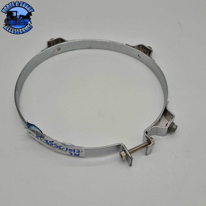 DP-85SC-1012-3N 10" 3 MOUNT MUFFLER SHIELD EXHAUST CLAMP Dark Gray