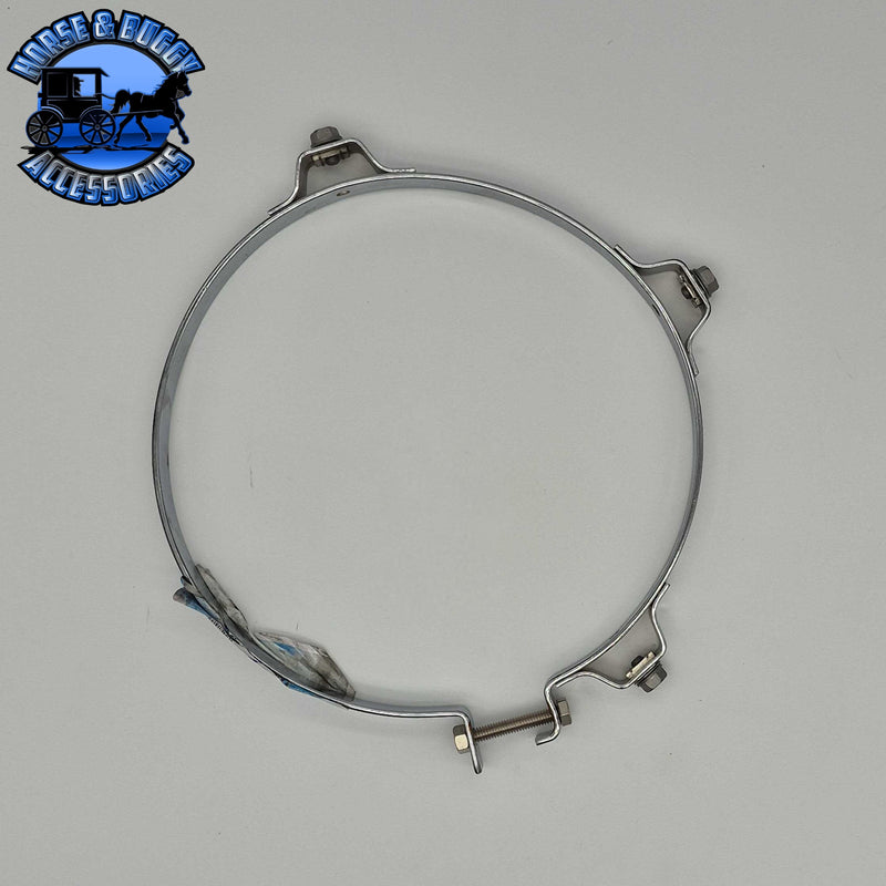 DP-85SC-1012-3N 10" 3 MOUNT MUFFLER SHIELD EXHAUST CLAMP Dark Gray