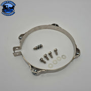 DP-85SC-900-4N SHIELD CLAMP ASSY PETE6" EXHAUST BRACKET W/STRAIGHT PLATE Dark Gray