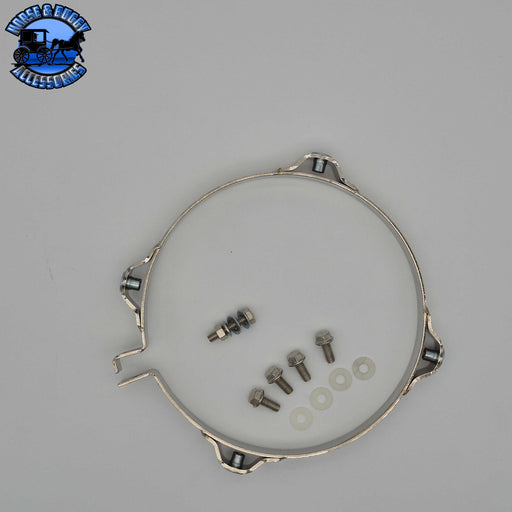 DP-85SC-900-4N SHIELD CLAMP ASSY PETE6" EXHAUST BRACKET W/STRAIGHT PLATE Dark Gray