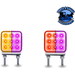 Thistle 3" Double Face LEDs - Trux Dual Revolution (Choose Style and Color) 3" DOUBLE FACE Amber/Red Stop Turn & Tail to Purple Double Post - 30 Diodes