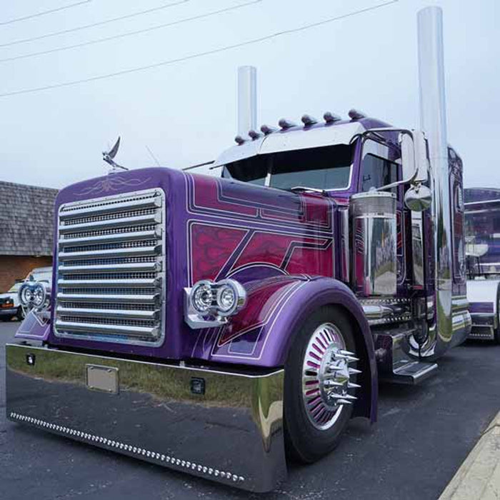 Lavender PFT-MB-CM-SS 12 Guage Peterbilt (POLISHED SS) Mirror brackets (CAB MOUNT) 389 379 388 (Sold in pairs) PFT-MB-CM-SS