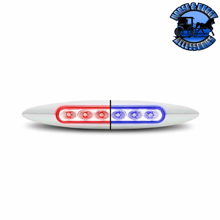 Midnight Blue 6" Trux Dual Revolution LEDs (Choose Color and Style) DUAL REVOLUTION Red to Blue Slim - 6 Diodes