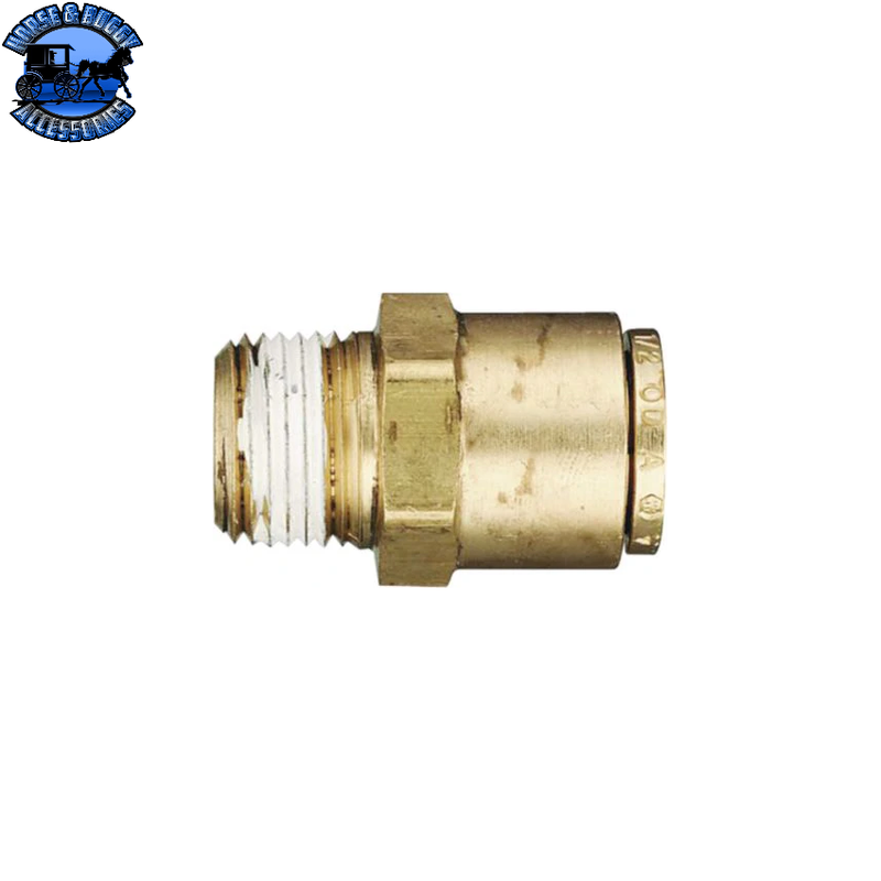 LP-57507 3/8X3/8 PSH CONNECT BRASS M/CONN