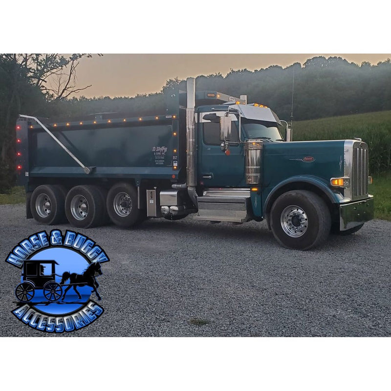 407G-030-1103 7"x30" Flat Top Exhaust Stack - Reduced to 5" and Extended OD
