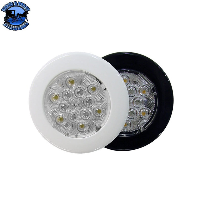 TN-E06-WS0B-1 SILHO-X 4'' ROUND WHITE/BLUE COMBO LIGHT S.S. TRIM RING